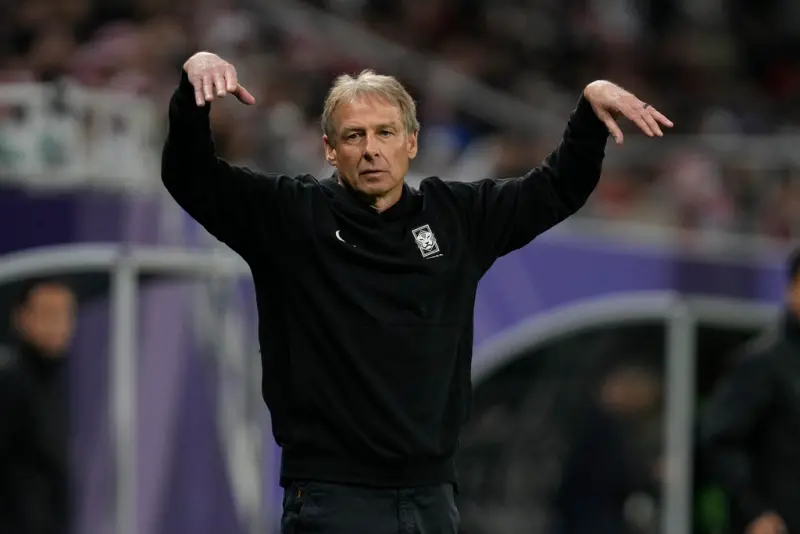 ▲南韓亞洲盃爆冷出局，開除執教不到一年德國總教練克林斯曼（Jurgen Klinsmann）。（圖／美聯社／達志影像）