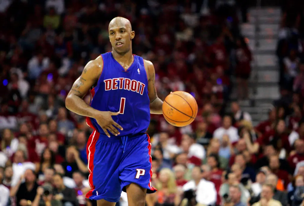 ▲底特律活塞拿下2004年總冠軍的功臣之一畢拉普斯（Chauncey Billups），生涯同時打敗喬丹、Kobe和LeBron。（圖／美聯社／達志影像）