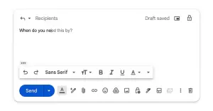 ▲ Gmail 的智慧撰寫功能，藉由採用 AI 技術產生的自動提示內容，有效撰寫英文信件。（圖／翻攝官網）