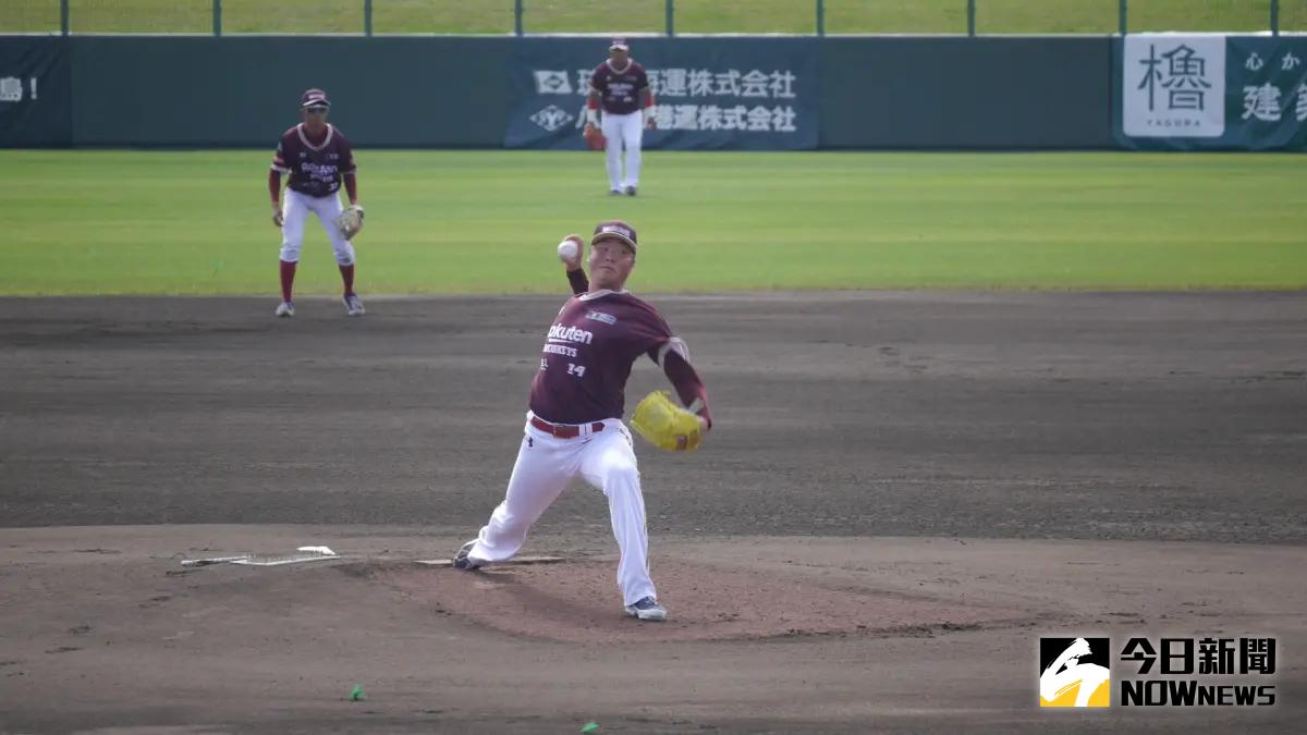 ▲樂天桃猿鈴木駿輔是真貨，球速最快達150公里以上。（圖／吳政紘攝）