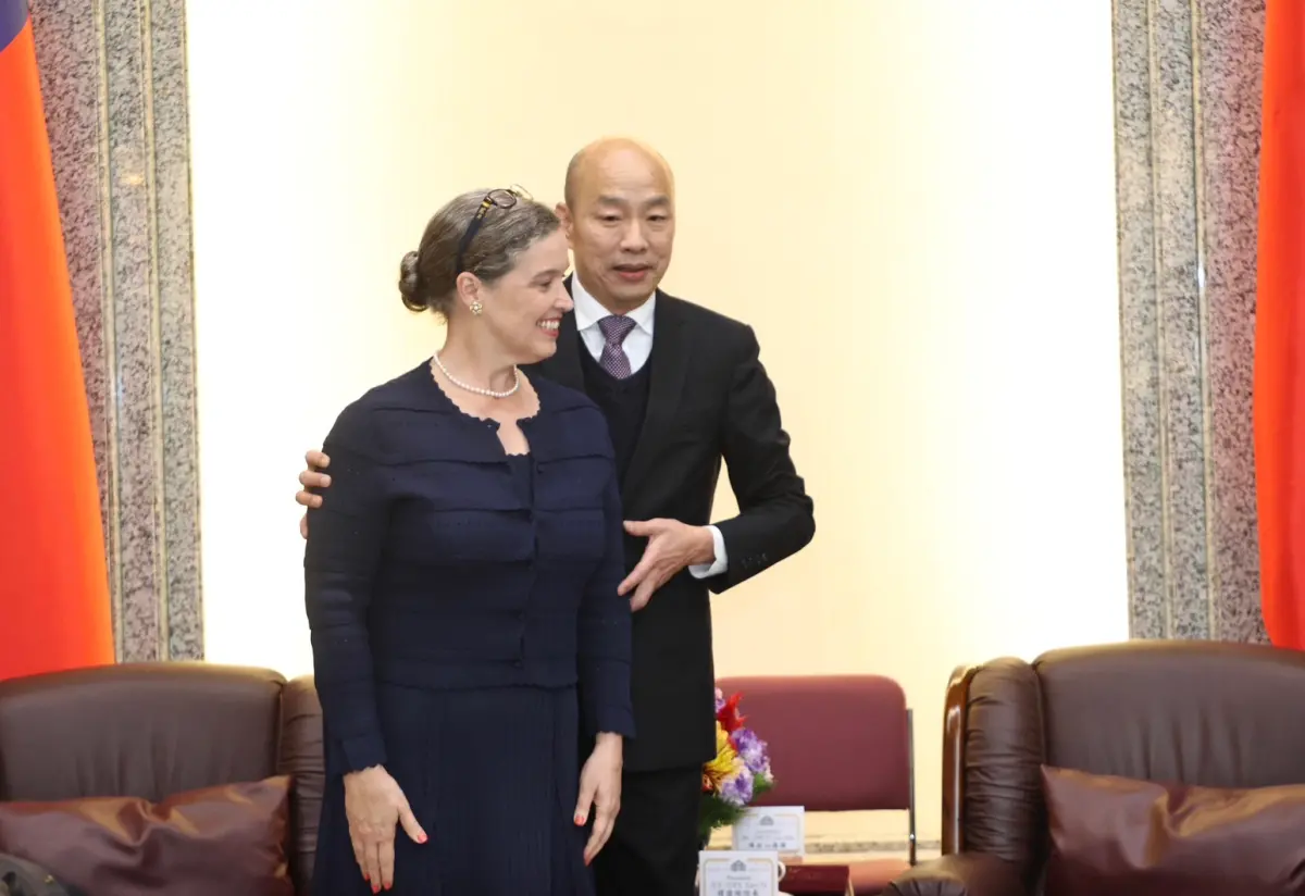 ▲ 韓國瑜接見AIT處長孫曉雅。（圖／陳明中攝，20240216）