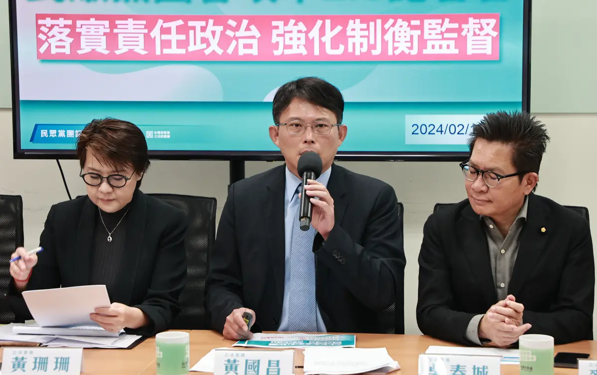 ▲民眾黨立委黃國昌曝拒簽黨團協商結論原因。（圖／記者葉政勳攝，2024.02.19）