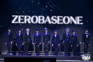 ▲ZB1成員金地雄（左四）因先前爆出「C8髒話爭議」，現場遭粉絲大喊「退團」，台下因而爆發衝突。（圖／HMA官方IG）