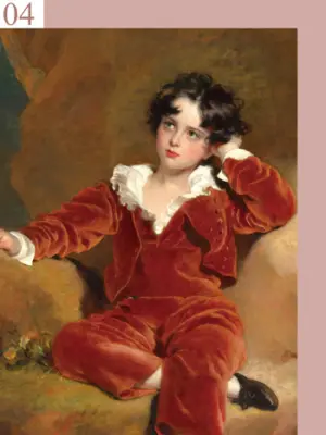 ▲湯瑪斯．勞倫斯爵士（1769–1830）《查爾斯．威廉．蘭姆頓肖像（紅衣男孩）》（局部），1825。（圖／翻攝自奇美博物館官網© The National Gallery, London）