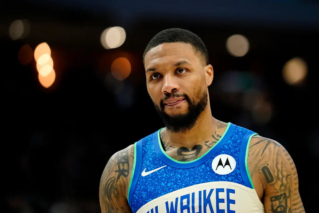 ▲「小李」里拉德（Damian Lillard）挑選夢幻五人名單，其中獨缺公鹿隊友「字母哥」。（圖／美聯社／達志影像）