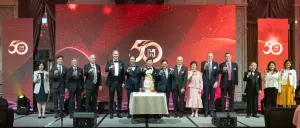 ▲鴻海50周年貴客合影（圖／鴻海提供）