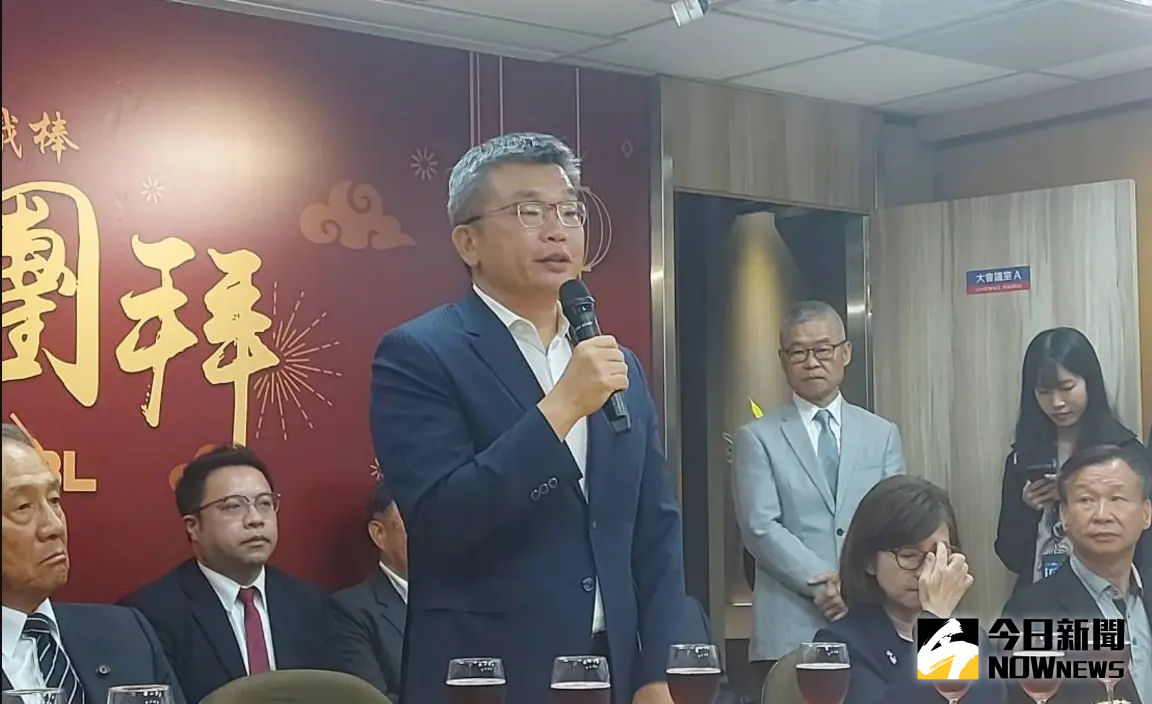 ▲中職新春團拜，會長蔡其昌談到國際賽備賽，表示若籃協需要的話能夠提供幫助。（圖／林之越攝）