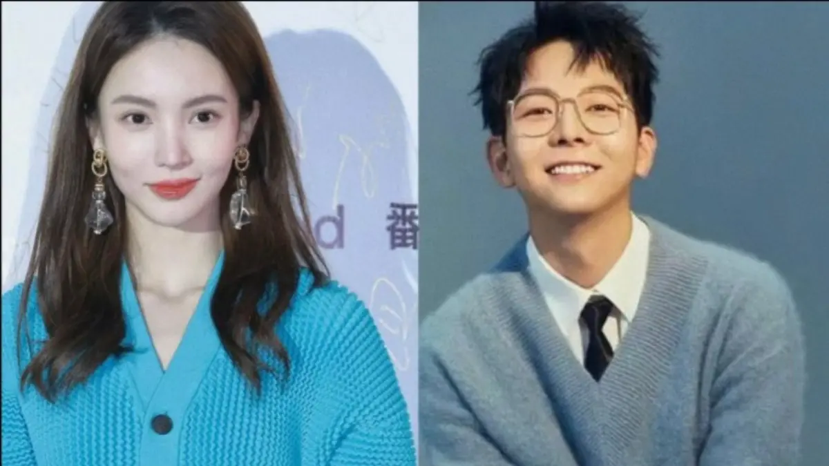 ▲胡夏（右）與金晨年初傳出熱戀中！（圖／轉攝自微博）