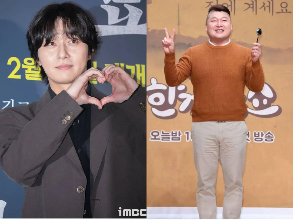 ▲朴敘俊（左圖）發福的照片，被形容像「戴了假髮的姜虎東（右圖）」。（圖／iMBC、OSEN）