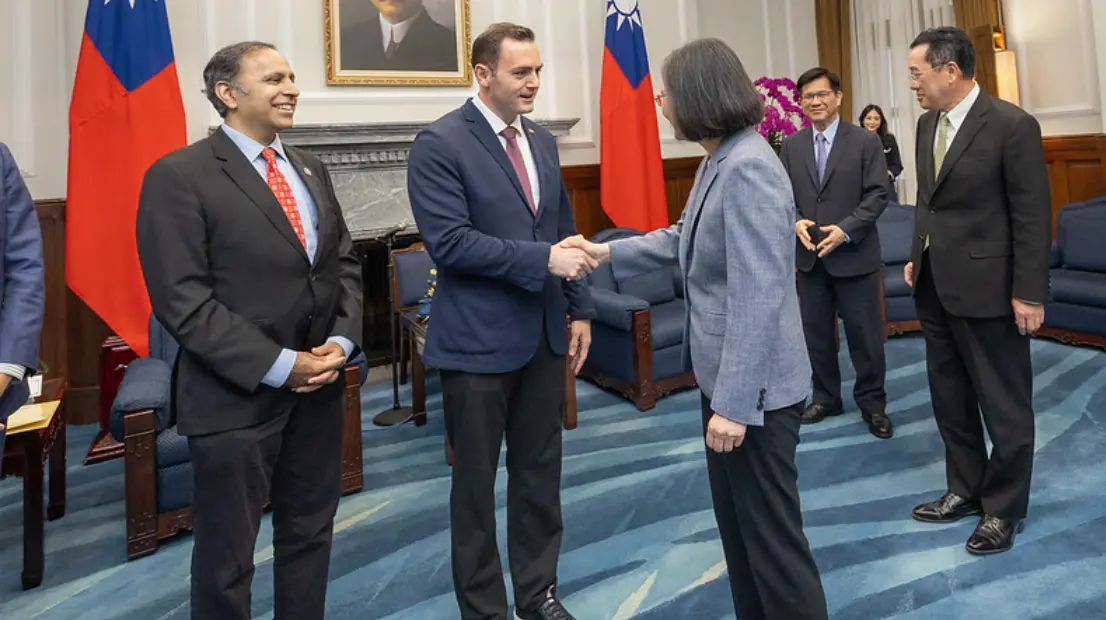 ▲蔡英文接見蓋拉格訪團。（圖／總統府提供）