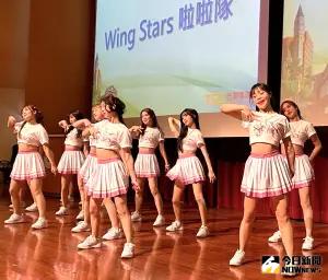 ▲台鋼雄鷹Wing Stars啦啦隊成員參與台鋼科技大學更名及揭牌儀式。(圖／記者黃守作攝) 