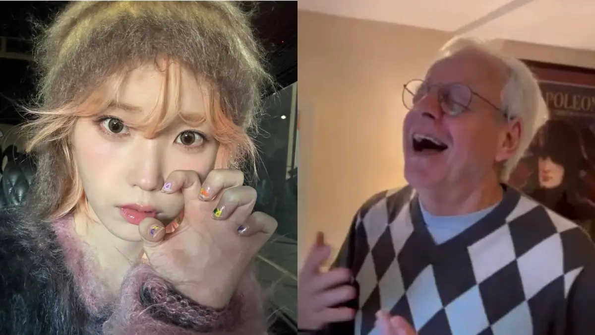 ▲美國一名爺爺級Youtuber，因喜歡IU開始經營頻道，意外受到IU親自邀請觀看演唱會。（圖／轉攝自IU IG、Zev Does KDrama Youtube）