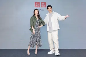 ▲謝欣穎(左)、章廣辰為服飾品牌發表會站台。(圖/UNIQLO提供) ▲謝欣穎(左)、章廣辰為服飾品牌發表會站台。(圖/UNIQLO提供)
