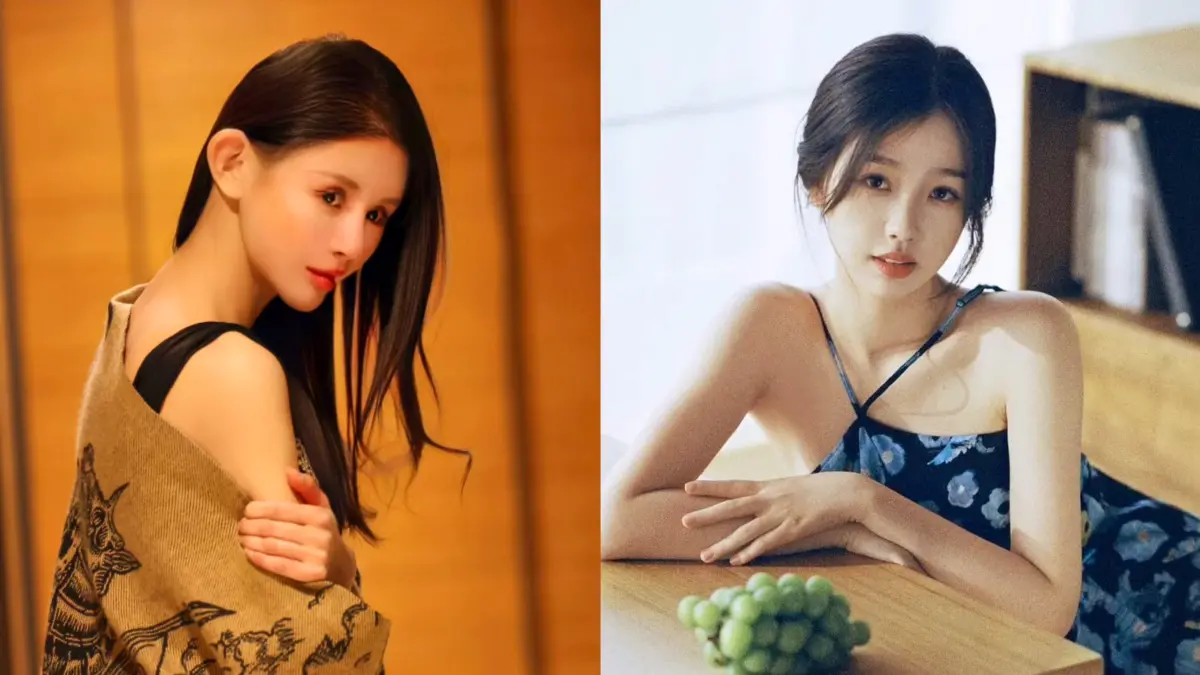 ▲虞書欣（右）是中國新生代花旦，也是中國網紅周楚娜（左）最想要整成為的人。（圖／翻攝虞書欣、周楚娜微博）