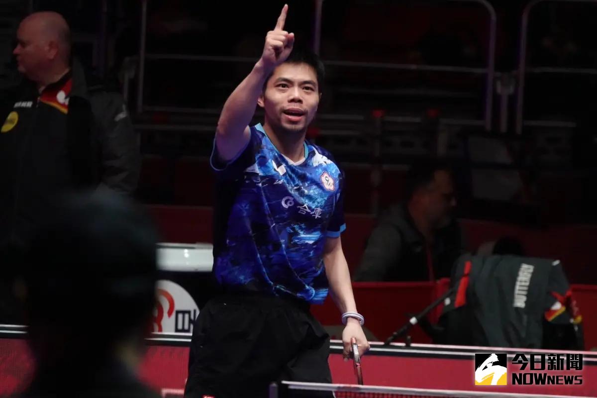 ▲巴黎奧運中華桌球男團由莊智淵、林昀儒、高承睿組成，因無法取得前4種子，8強賽就先遭遇硬仗。（圖／特派記者陳云茹攝）