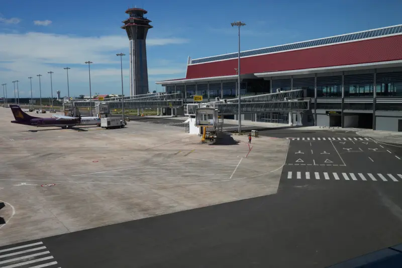 ▲柬埔寨最新的暹粒吳哥國際機場去年11月16日正式開始營運，由中國國有企業資助11億美元建設而成。（圖／美聯社／達志影像）