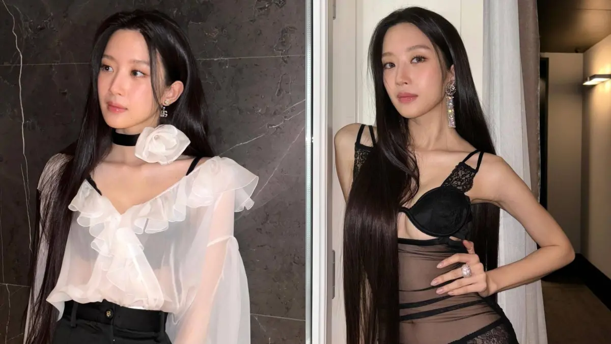 ▲文佳煐米蘭時裝周活動，大方展露纖細好身材，為品牌服裝站台。（圖／文佳煐、yyunyeong_ IG）