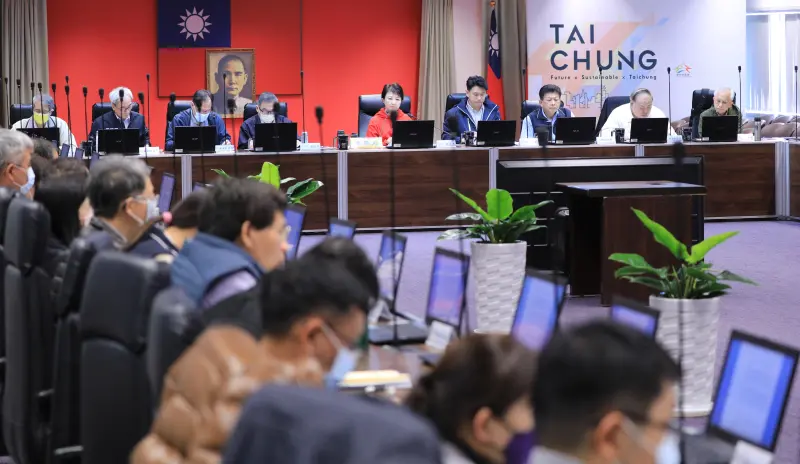 ▲台中市長盧秀燕今日主持道安會報。(圖/台中市政府提供,2024.02.26)