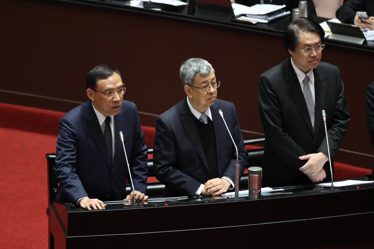 ▲陳建仁被問及520後續任閣揆，回應表示當初已經說好就是跟總統蔡英文同進退。（圖／記者陳明中攝，2024.02.27）