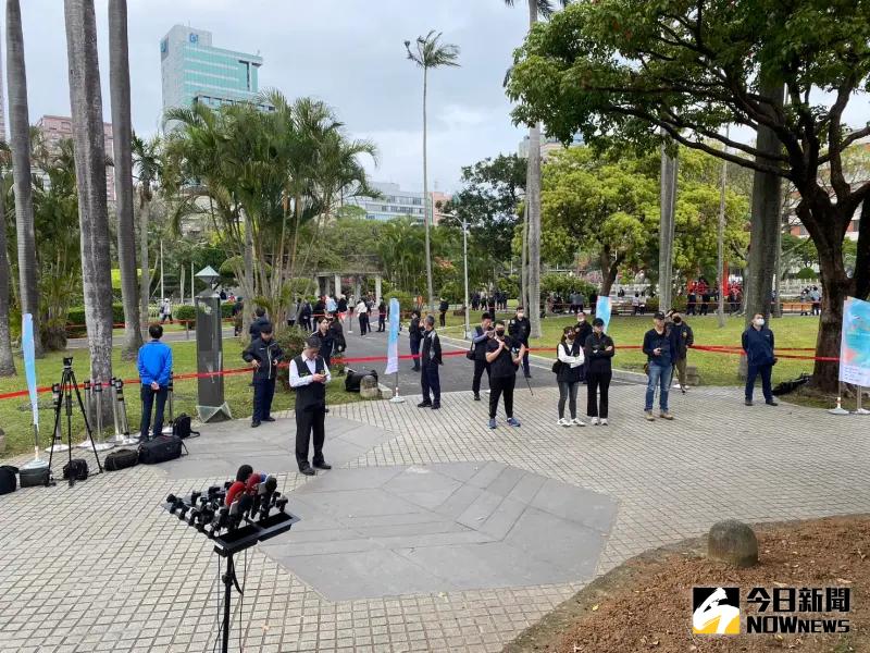 ▲228事件77週年紀念活動,北市警部署警力防陳抗。(圖/記者陳明中攝,2024.02.28)