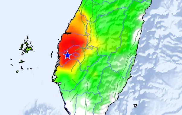 ▲今（29）日13:26，嘉義太保發生芮氏規模4.9地震，地震深度僅14.5公里，中台灣相當有感。（圖／中央氣象署提供）