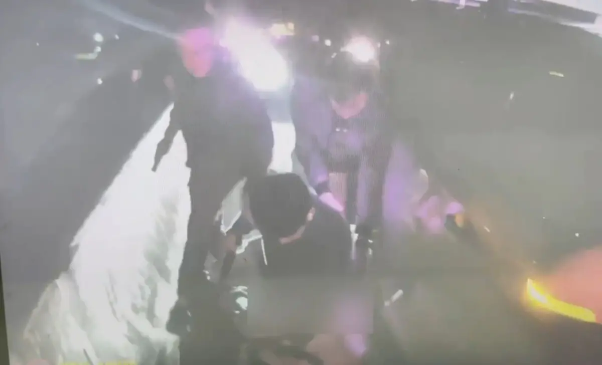 ▲2月29日，台北市北投區中和街某銀樓驚傳搶案，沈姓男子搶奪10條金項鍊後逃離現場，1日凌晨，警方掌握行蹤，尾隨後攔截成功將人逮回，全案目前偵辦中。（圖／翻攝畫面）