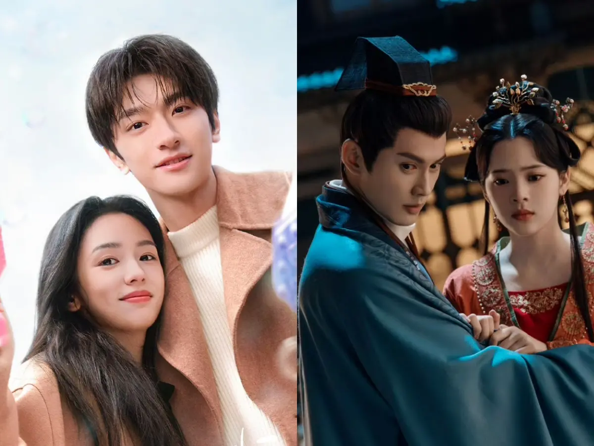 ▲新陸劇CP《永安夢》周也（左起）、林一、《別對我動心》徐正溪、歐陽娜娜在3月霸占粉絲的心。（圖／翻攝微博）