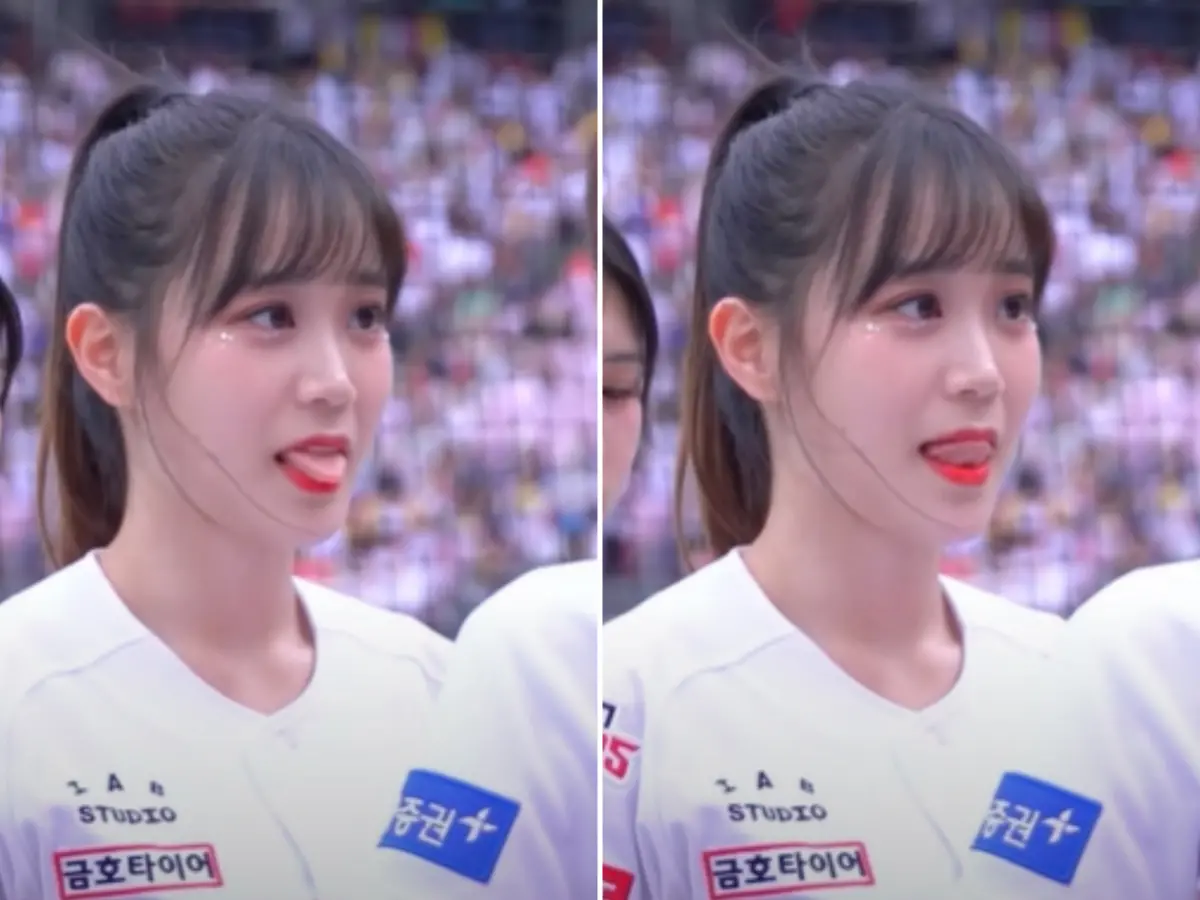 ▲李多慧前隊長邊荷律（舊名邊嘏燏，ㄍㄨˇㄩˋ）被PTT表特版網友讚顏值超頂，一段邊嘏燏吐舌影片，短短9秒鐘，在YouTube上9個月觀看次數已突破2億次。（圖／翻攝YouTube 내맘찍영）