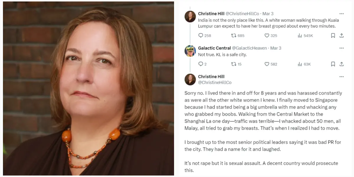 ▲一名曾居住在吉隆坡8年的美國女記者希爾，聲稱當地性騷擾的情況相當普遍。（圖／翻攝自X及Linkedin）