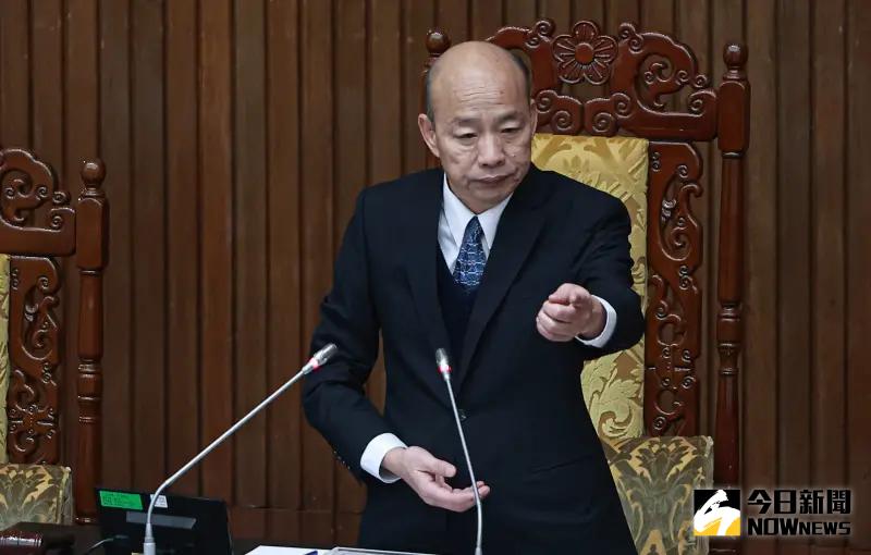 ▲立法院長韓國瑜將出席4月10日台灣民主基金會改選。（圖／記者葉政勳攝）