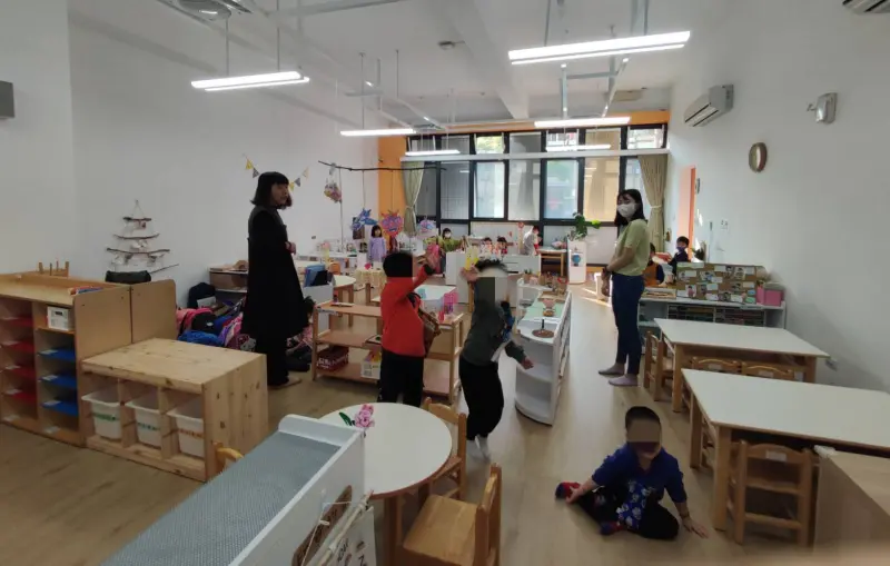 ▲益民非營利幼兒園在去年底搬回新教室，環境設備相當好。(圖／張芬郁提供2024.3.5)
