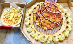 必勝客「7款大披薩199元」！搞怪「籃球金牌」披薩開箱：口感曝光
