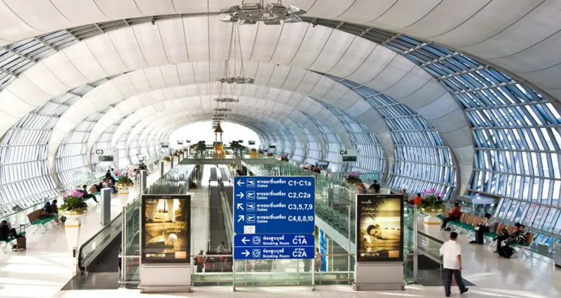 ▲泰國觀光局宣佈免簽延長至11月11日。圖為曼谷素凡納布機場。（圖／報系資料照）