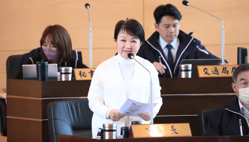 ▲台中市長盧秀燕強調「我對食安處同仁非常有信心」。(圖/台中市政府提供,2024.03.08)