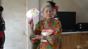 ▲林美質用行動，翻轉外界對年齡的刻板印象。就算高齡102歲了，也能持續舞動人生，擁有精采非凡的晚年生活。（圖／記者陳建彰攝）