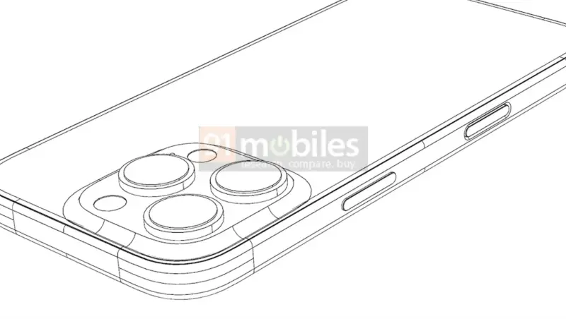 ▲外媒91mobiles稱取得iPhone 16 Pro CAD 渲染圖，從設計圖上可以看到新iPhone在電源鍵下方加入了「拍照快捷鍵」，並採用電容式觸控設計，可以調整焦點或是放大拍攝。（圖／翻攝91mobiles）