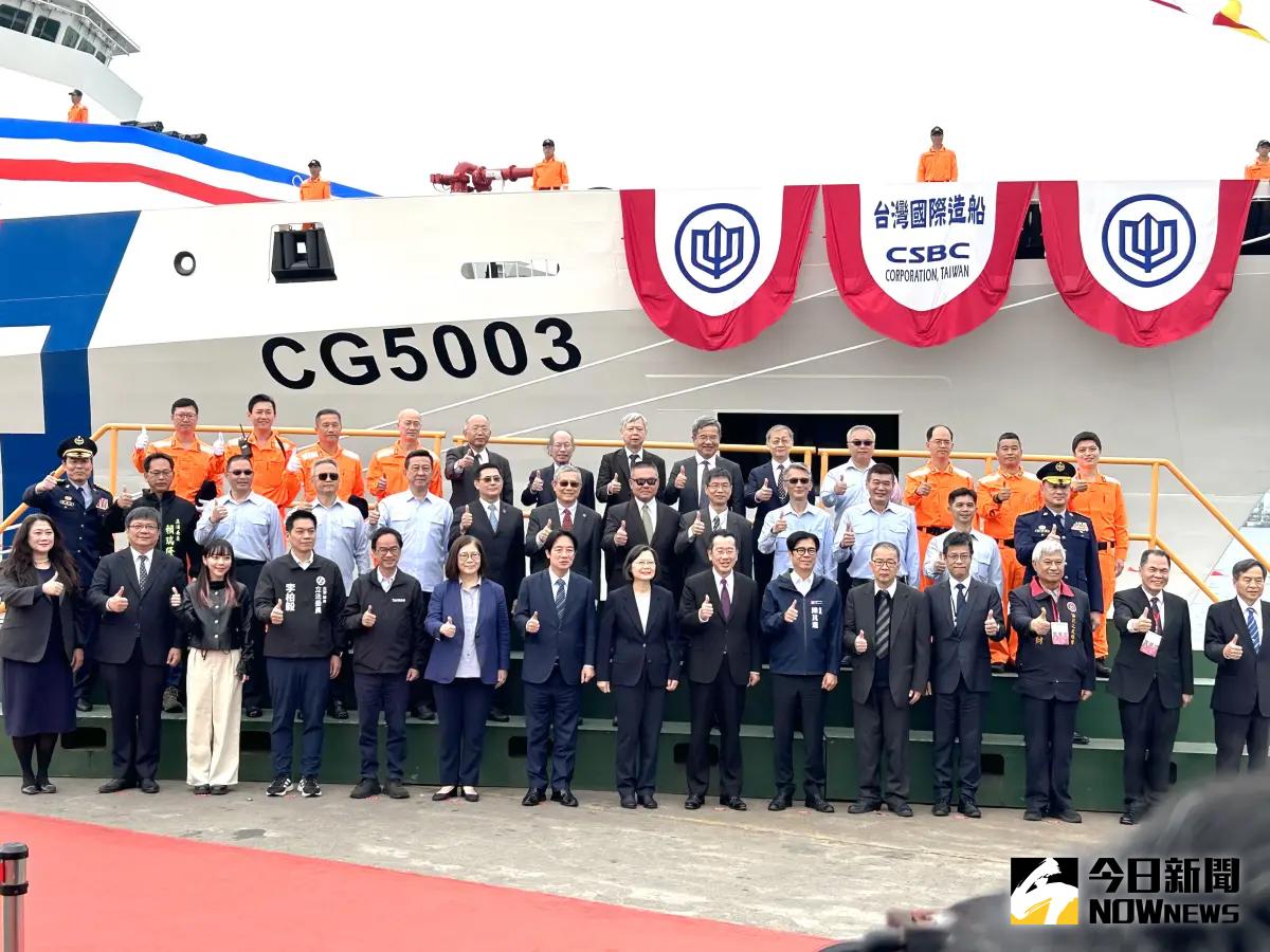 ▲台灣國際造船公司舉行海巡署第3艘巡防艦雲林艦交船及第4艘命名為台北艦。(圖／記者黃守作攝，2024.03.09)