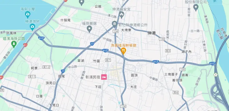 ▲東西向的美港公路,西起台61縣彰濱產業園區、東至國道3號和美交流道。(圖/翻攝google地圖,2024.03.11)