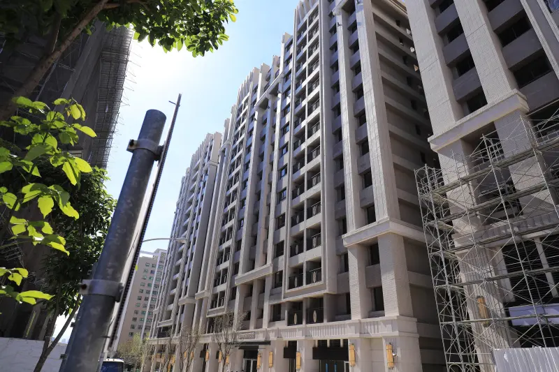 ▲台中市政府表示，興建的社宅已遠高於中央訂的戶數，圖為一年前完工的南屯建功宅。（圖／台中市政府提供，2024.03.11）