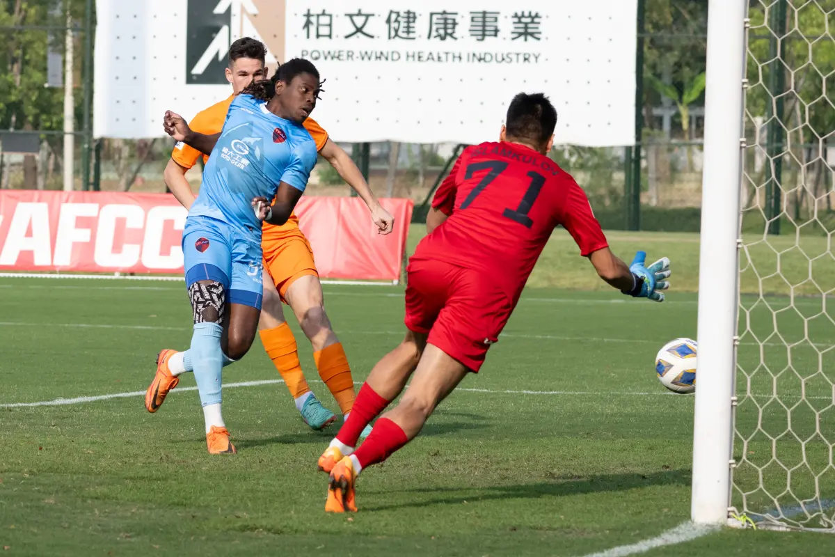 ▲台中FUTURO前鋒班奇開賽2分鐘閃電進球，可惜最終遭到逆轉，結束本屆亞協盃（AFC CUP）之旅。（圖／中華足協提供）