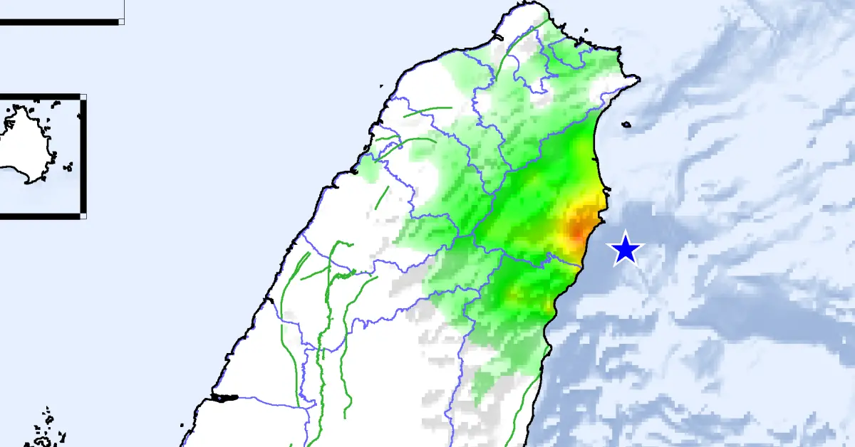 ▲今（13）日深夜截至晚間10點40分，宜蘭外海連續發生3起顯著有感地震，芮氏規模皆在4以上，最大為芮氏規模4.5。（圖／中央氣象署）