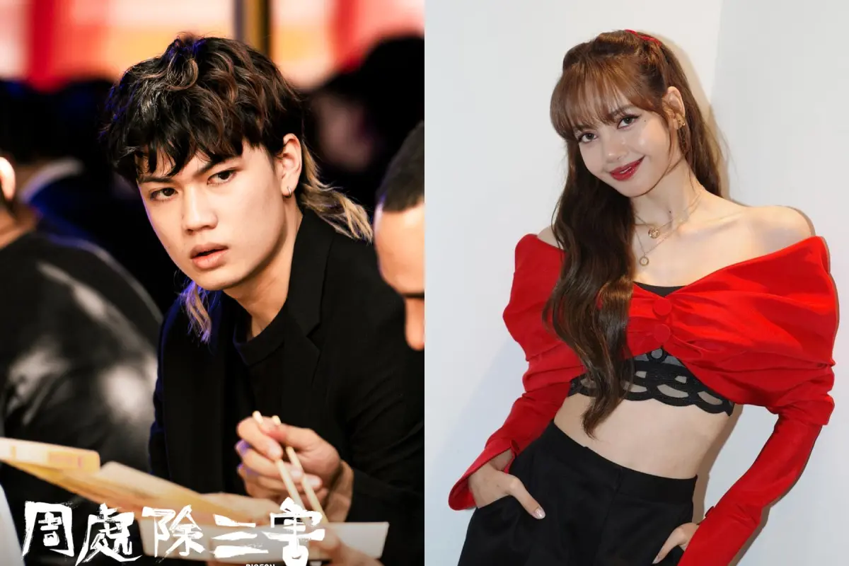▲《周處除三害》在大陸爆紅，有網友詢問「阮經天旁邊美女是誰」，有網友回應是BLACKPINK的Lisa（右），劉子銓意外撞臉Lisa。（圖／周處除三害、Lisa IG）