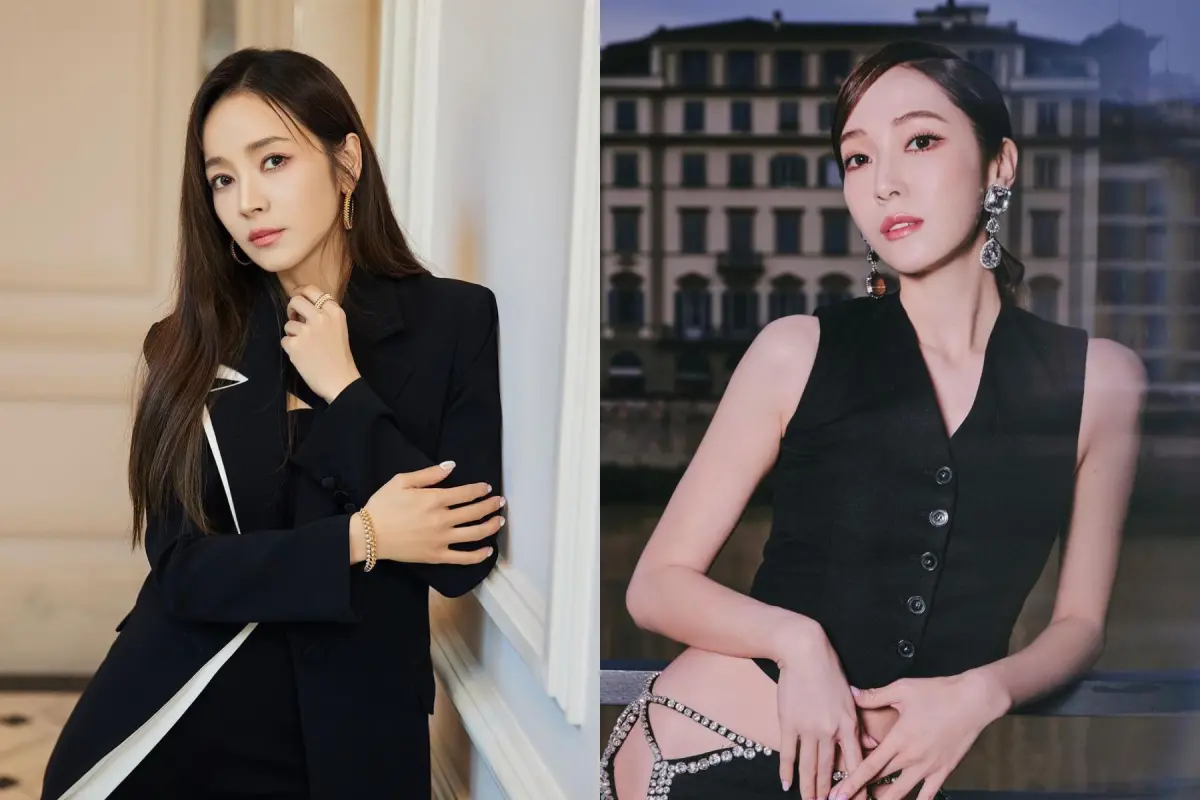 ▲侯佩岑（左）和前少女時代Jessica宛如雙胞胎，兩人臉蛋相似度超高。（圖／侯佩岑、Jessica IG）