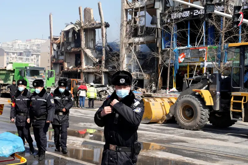 ▲河北省三河市燕郊鎮，13日發生一起爆炸事件，已知至少造成7死27傷。（圖／美聯社／達志影像）
