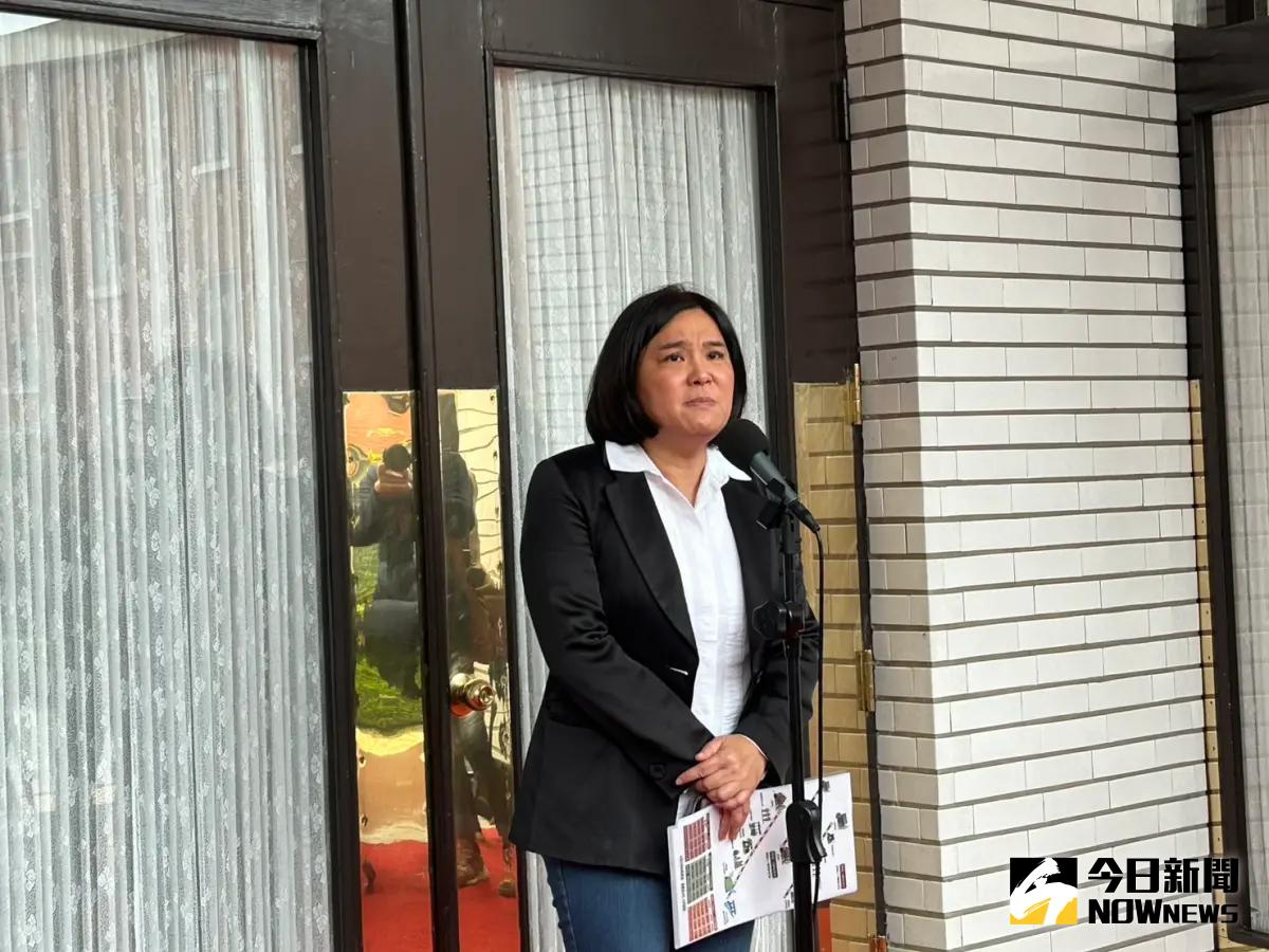 ▲國民黨立委陳玉珍說，要和林靜儀、陳柏惟對賭100萬。（圖／記者林怡昕攝，2024.03.15）