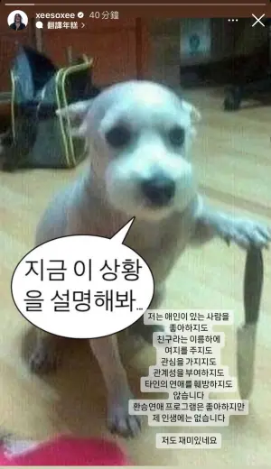 ▲韓韶禧正面回應惠利,表示「我也覺得很有趣」並否認介入別人感情。(圖/韓韶禧IG) ▲韓韶禧正面回應惠利,表示「我也覺得很有趣」並否認介入別人感情。(圖/韓韶禧IG)
