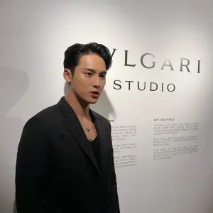 ▲金珉奎是時尚寵兒，先前出席寶格麗發佈會。（圖/）