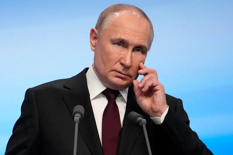 ▲俄羅斯總統蒲亭今天表示，異議領袖納瓦尼之死是「可悲的事」。（圖／美聯社／達志影像）