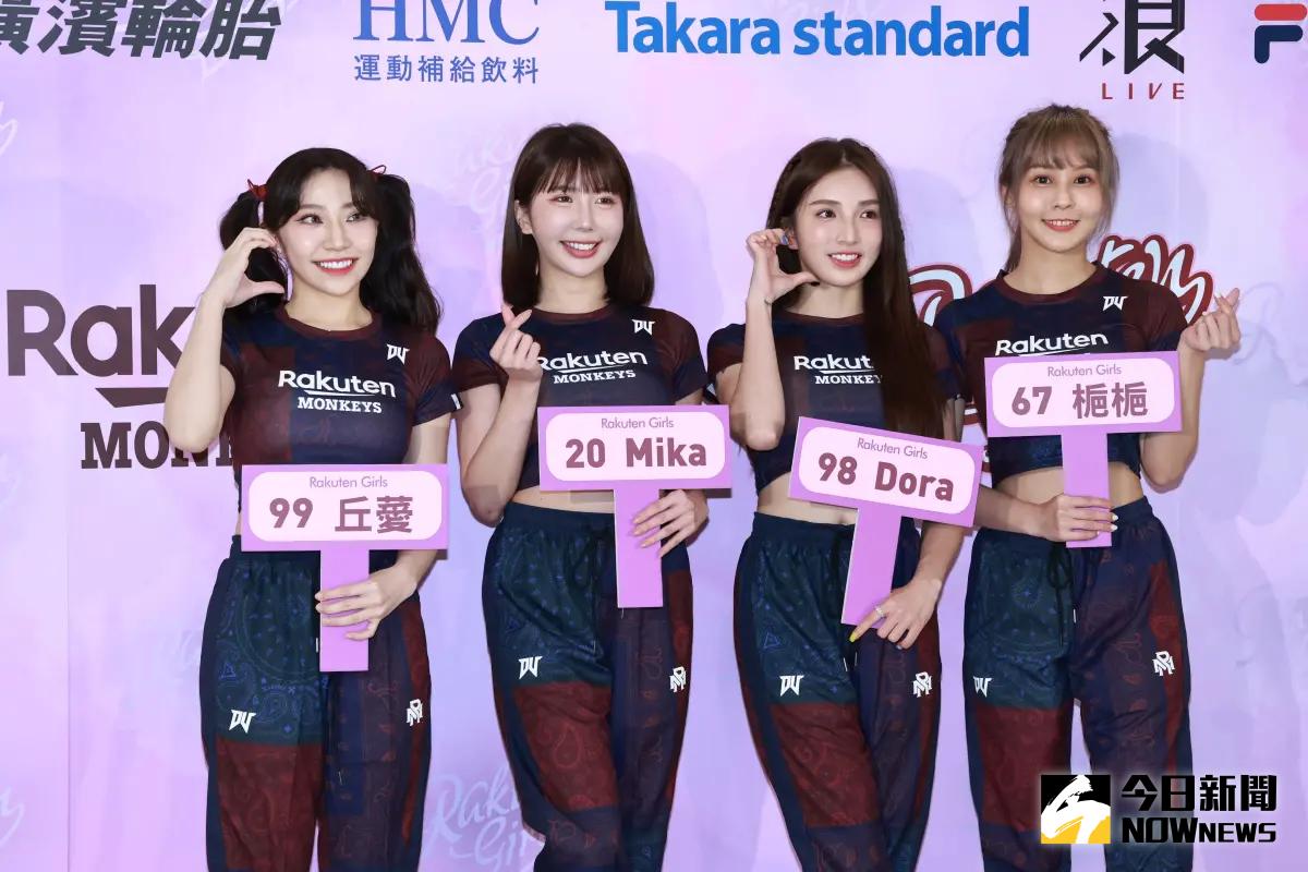 ▲樂天女孩宣布新成員梔梔、Mika、Dora與丘薆加入，並透露下半季將找來多位不同國籍成員。（圖／記者吳翊緁攝）