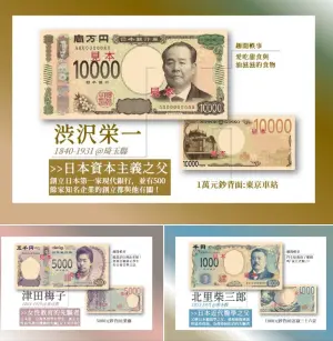 ▲日本財務省將於2024年7月3日發行3款紙鈔，新版紙鈔從2022年6月起開始印製，預計將在3月底儲備量達45億3千萬張。（圖／取自日本台灣交流協會 ）